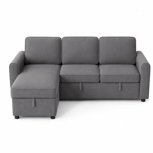 Sofá Seccional en Forma de L con Chaise Longue y Almacenamiento