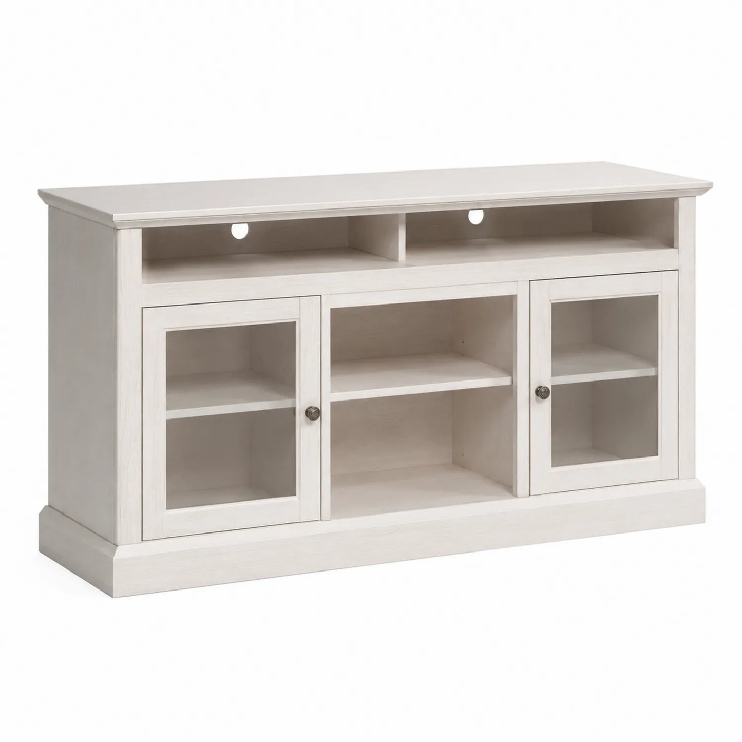 Mueble de TV de Madera con Puertas de Vidrio