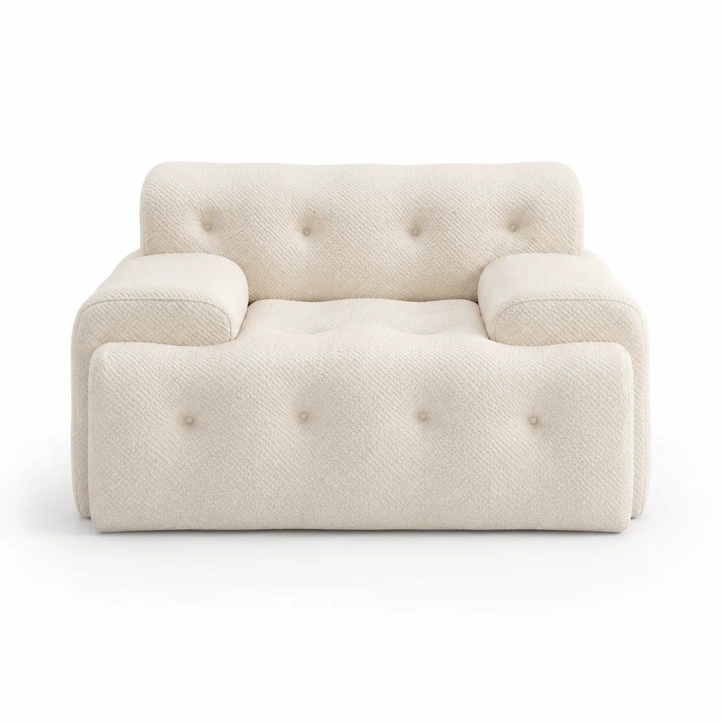 Sofá de 2 plazas de tela beige
