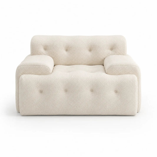 Sofá de 2 plazas de tela beige