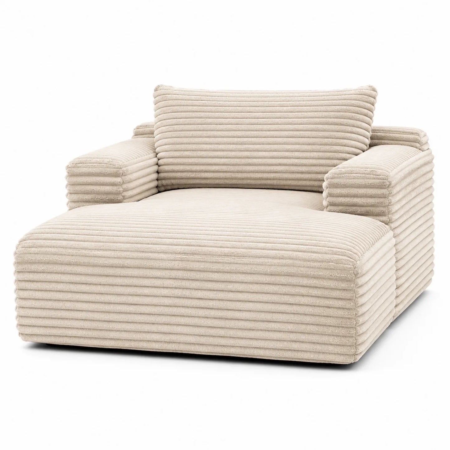 Sofá modular de tela de pana color Beige