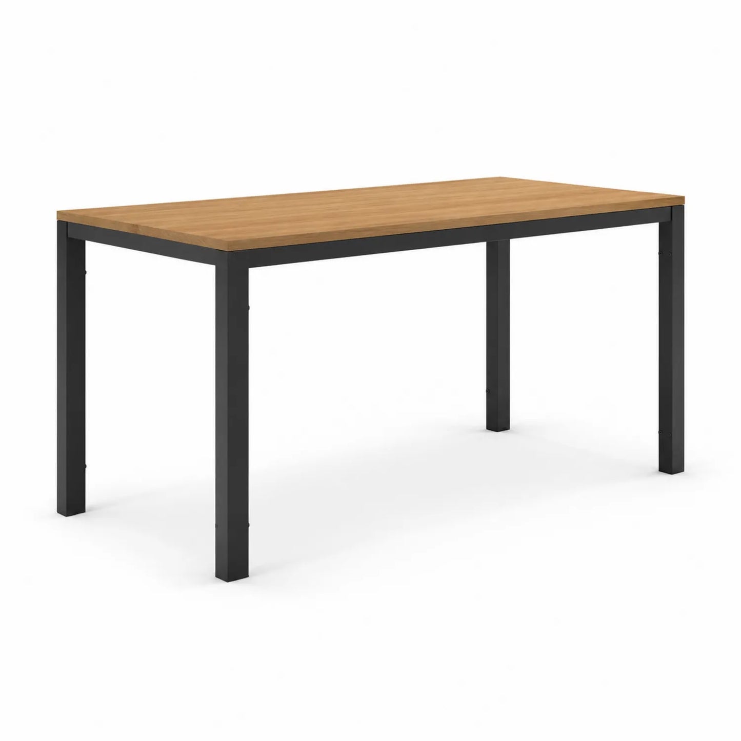 Mesa de Madera y Metal Negro 140x70 cm