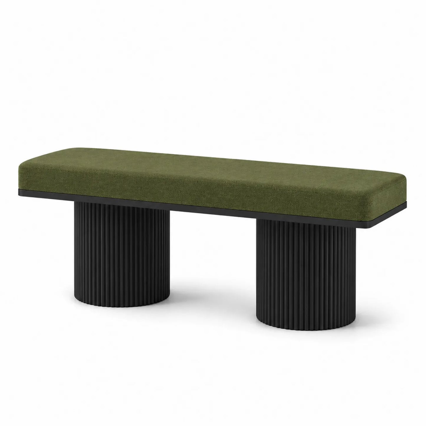 Banco de tela con base de metal 120x40x45 cm