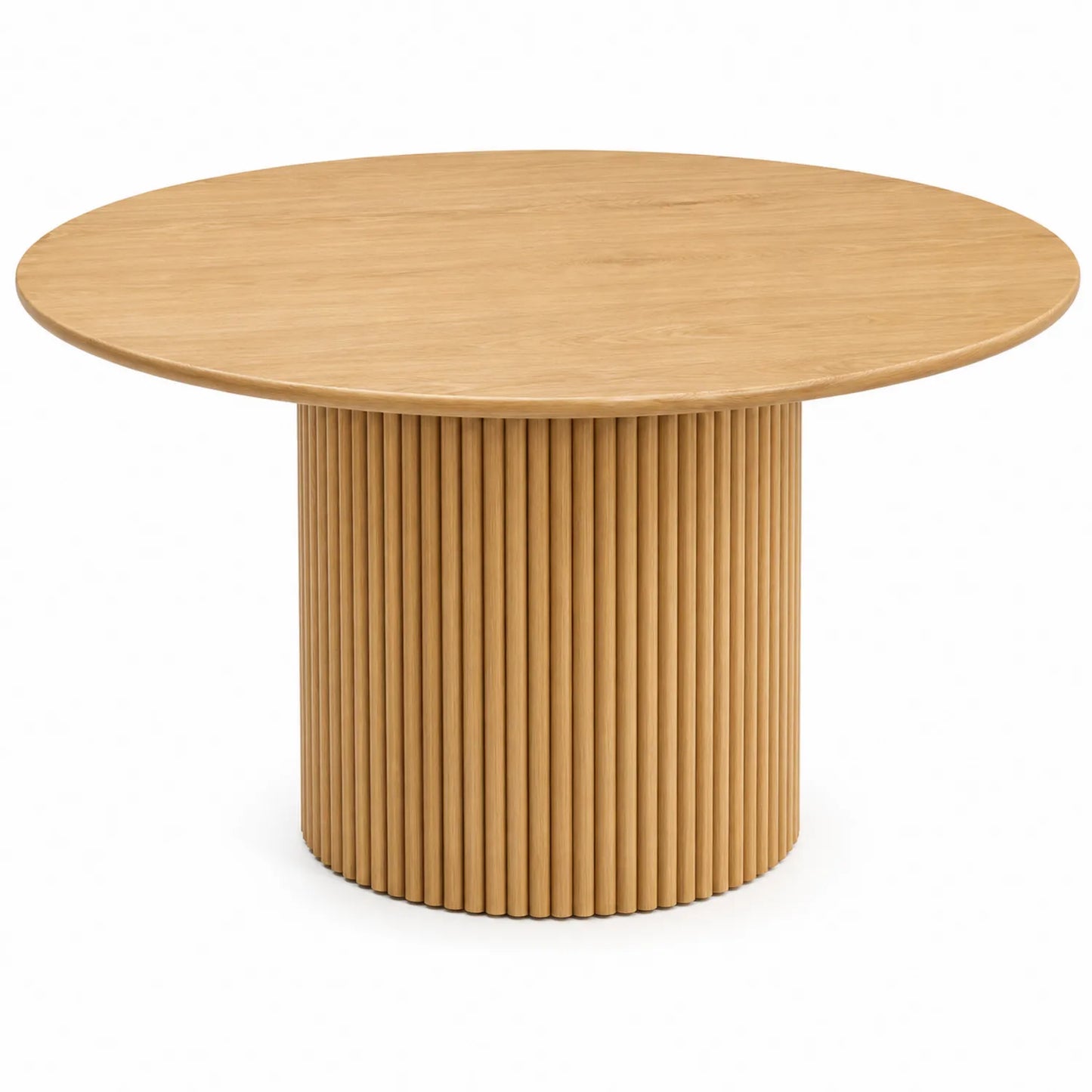 Mesa de comedor redonda de madera de roble 120 cm