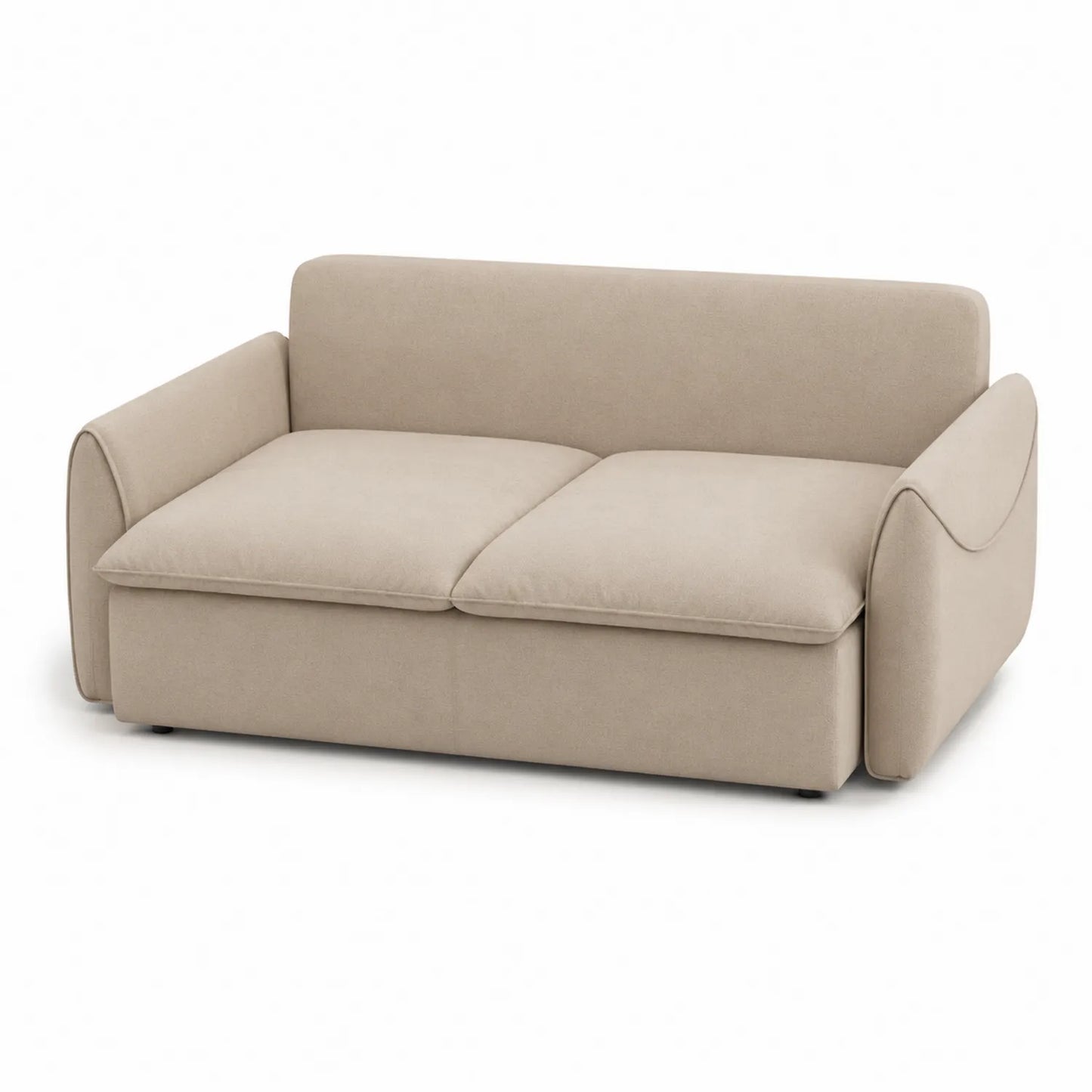 Sofá de dos plazas 150 cm poliéster Beige