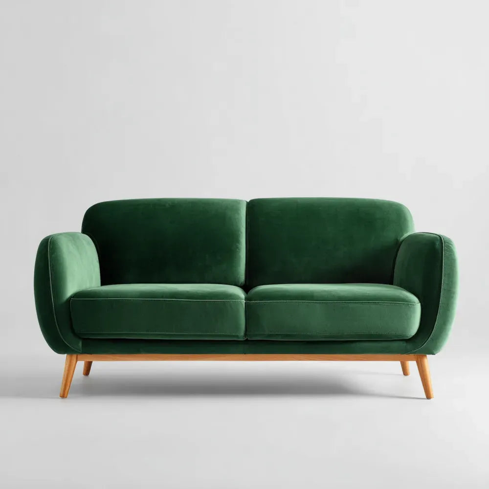 Velvet Upholstered Sofa 150x85x80 cm - Green - Modern Style