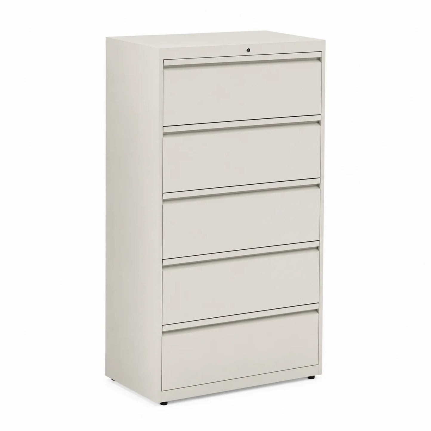 Archivador de metal beige de 5 cajones 130cm x 60cm x 40cm