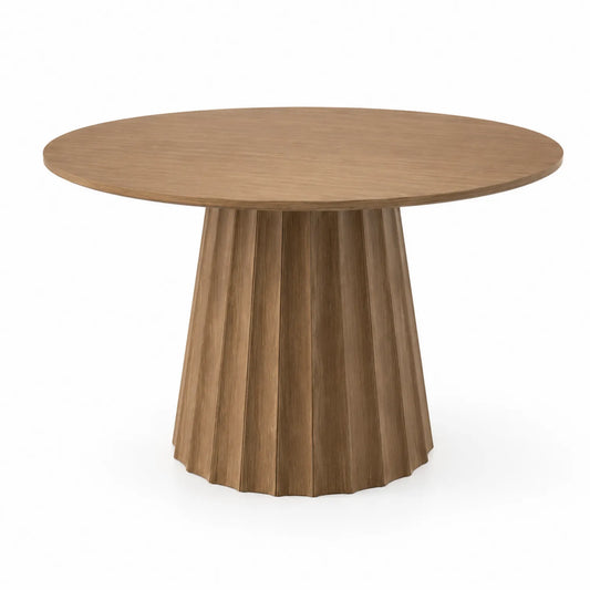 Mesa de madera de roble Marrón Ø120 cm