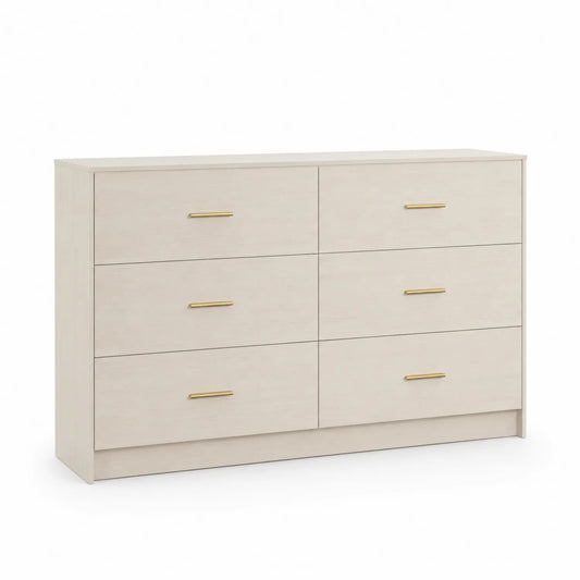 Cajonera de Madera Contrachapada con 6 Cajones Marfil