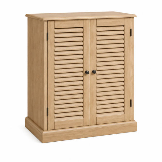 Armario de Madera de Roble con Puertas Ventiladas 80x100x35 cm