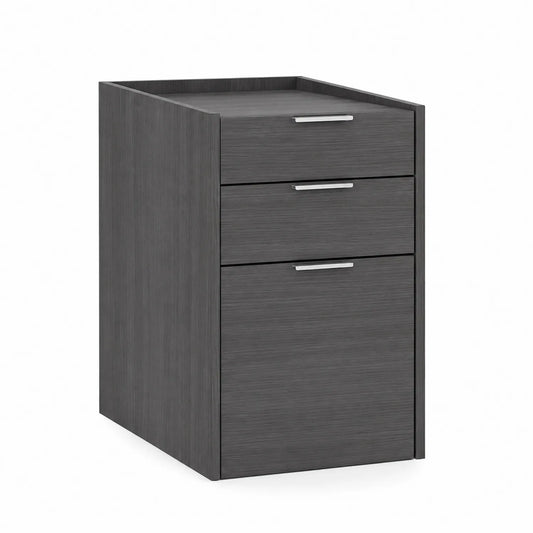 Archivador MDF con 3 cajones gris 60x40x75 cm