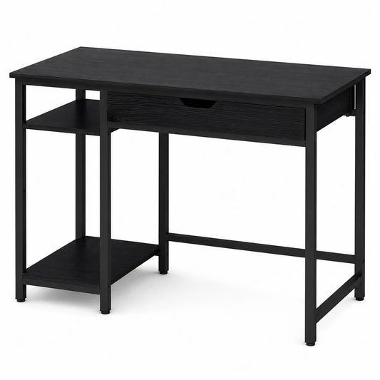 Escritorio de MDF y Metal Negro