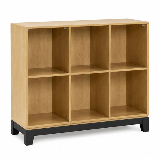 Estantería de 6 cubos de madera MDF color Roble
