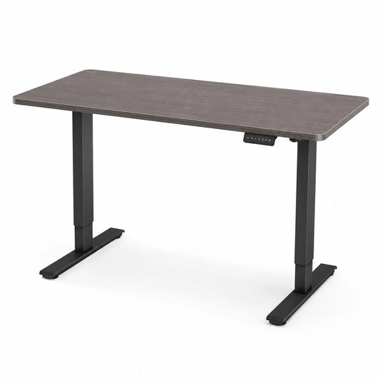 Escritorio Ajustable en Altura Madera y Metal Negro